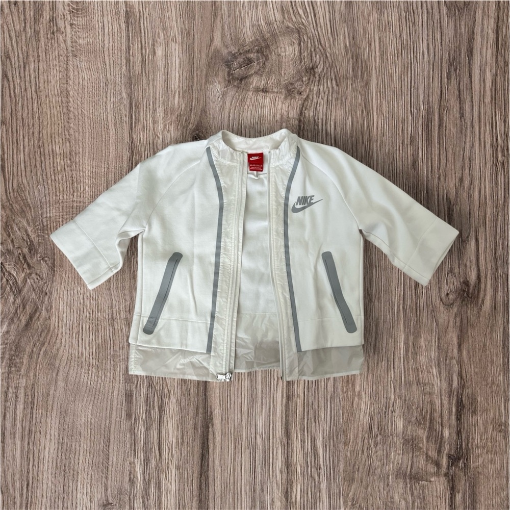 Nike White Jacket with Gray Details